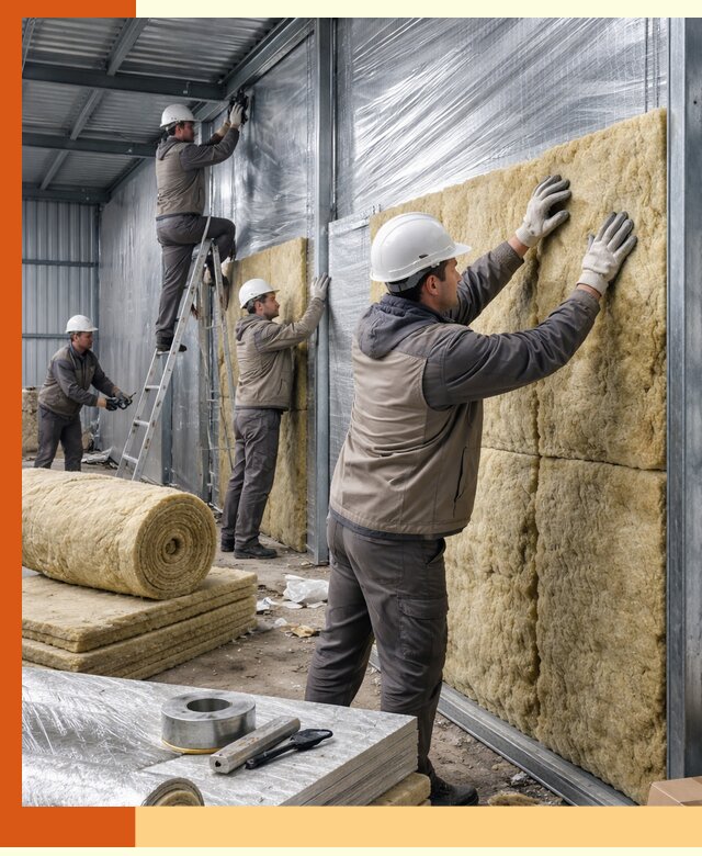Утепление металлического склада в Мурманске: теплоизоляция и герметизация